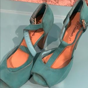 Turquoise heels
